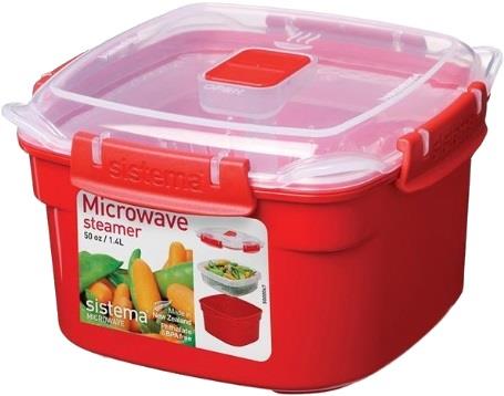 PENGO Sistema Microonde Steamer vaporiera da 1.4 l rosso